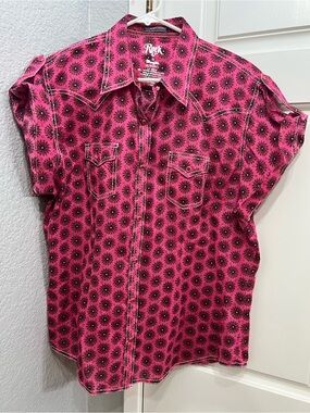 Wrangler “Long Live Cowgirls” Rock 47 bling stunning button down shirt
